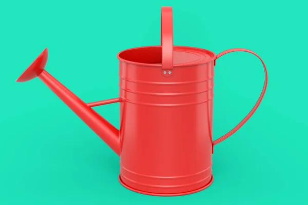 Watering Can Isolated Green Background Render Concept Gardening Equipment Tools — 스톡 사진