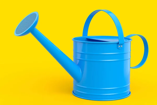 Watering Can Isolated Yellow Background Render Concept Gardening Equipment Tools — Stockfoto