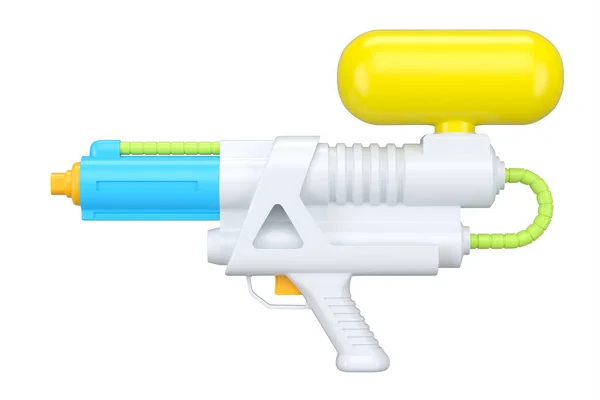 Brinquedo Plástico Pistola Água Para Brincar Regar Piscina Isolada Fundo — Fotografia de Stock