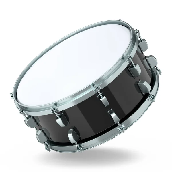 Tamburo Realistico Sfondo Bianco Concetto Rendering Strumento Musicale Drum Machine — Foto Stock