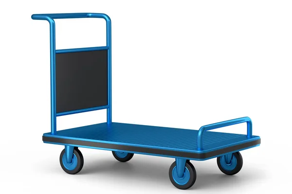 Airport Luggage Cart Baggage Trolley Side White Background Render Element — Stock Photo, Image