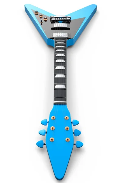 Close Guitarra Acústica Eléctrica Aislada Sobre Fondo Blanco Render Concept — Foto de Stock