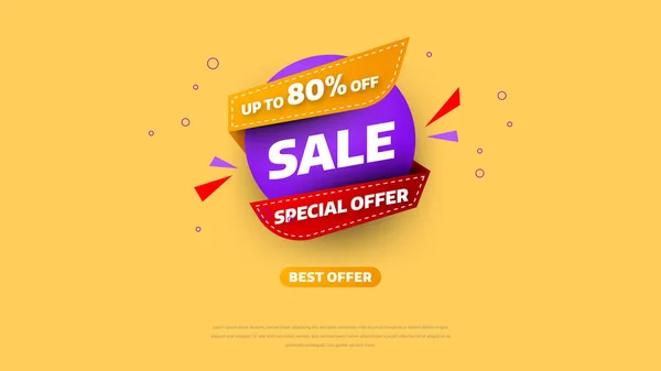 Sale Banner Template Design Geometric Background Big Sale Special Offer — Stock Vector