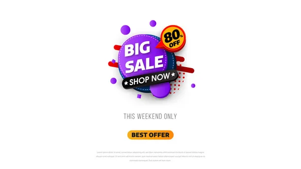 Продажный Баннер Соблазнительного Дизайна Геометрическим Фоном Big Sale Спецпредложение Скидка — стоковый вектор