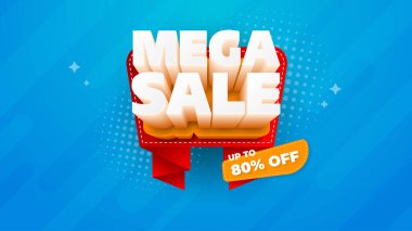 Geometrik arka planı olan indirimli afiş tasarımı,% 80 'e kadar indirimli büyük indirim. Süper Satış, sezon sonu özel teklif afişi. vektör illüstrasyonu.