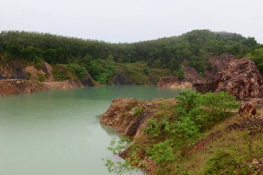 Muhteşem Kuan Noi Büyük Kanyonu Phatthalung, Tayland 'ın güneyinde, Khuan Khanun Bölgesi, Phatthalung Eyaleti, Tayland