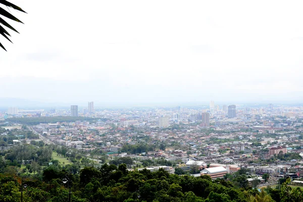 Vista Aérea Del Paisaje Hatyai City Imagen Khao Kho Hong — Foto de Stock