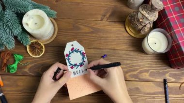 Etiketinde işaretleyici olan noel yazımı yaz.