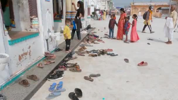 Janakpur Népal Octobre 2021 Personnes Entrant Dans Temple Janaki Janakpur — Video