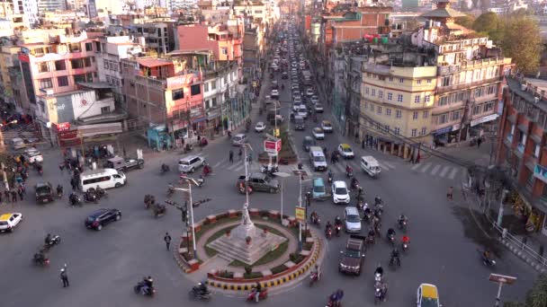 December 2021 Katmandu Nepal Rush Hour Traffic Roads City Katmandu — Stockvideo