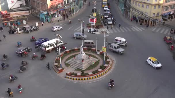 Diciembre 2021 Katmandú Nepal Tráfico Hora Punta Las Carreteras Ciudad — Vídeo de stock
