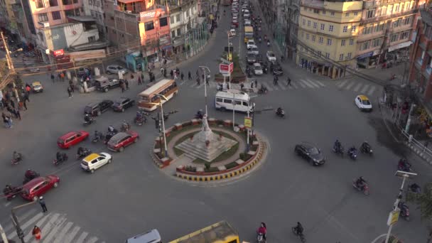 December 2021 Kathmandu Nepal Rush Hour Traffic Roads City Kathmandu — стокове відео