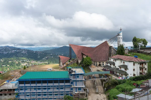 Kohima India September 2022 Sebuah Pemandangan Gereja Katedral Kohima Sebuah Stok Gambar Bebas Royalti