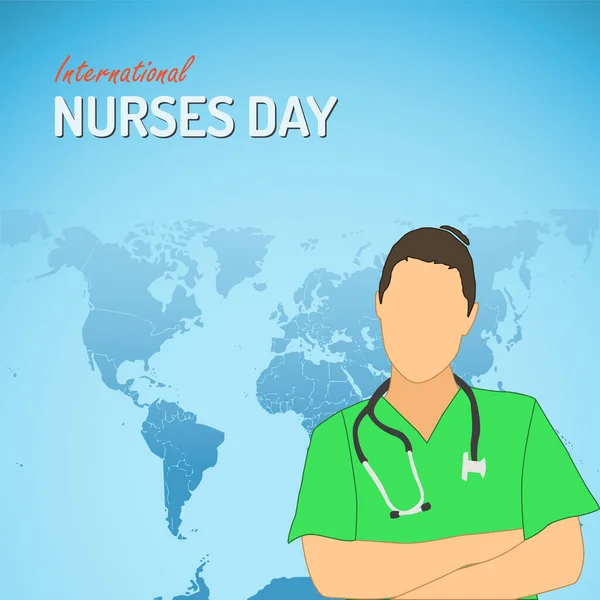 Der Internationale Tag Der Krankenschwestern Ist Ein Internationaler Tag Der — Stockvektor