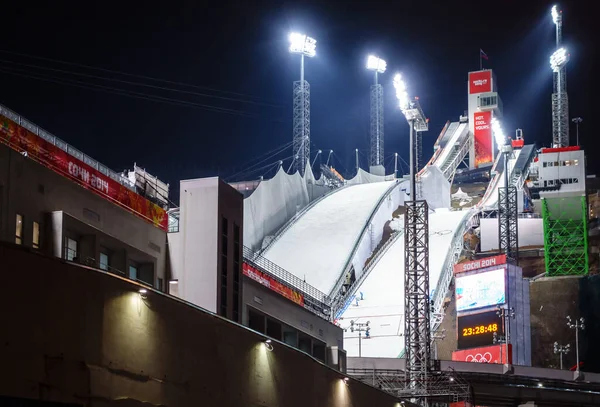 Sochi Russia Febbraio 2014 Salto Con Gli Sci Alle Olimpiadi — Foto Stock