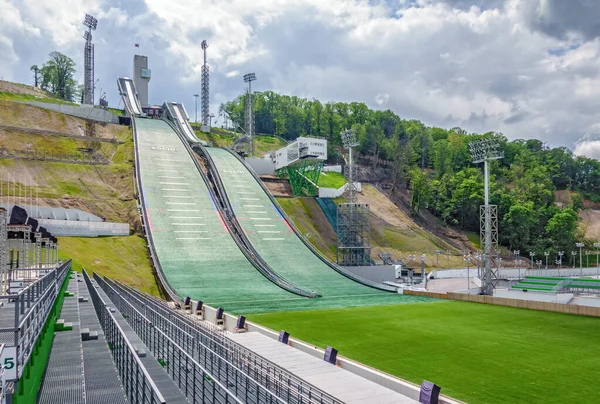 Sochi Rússia Maio 2014 Salto Esqui Nos Jogos Olímpicos Inverno Imagem De Stock