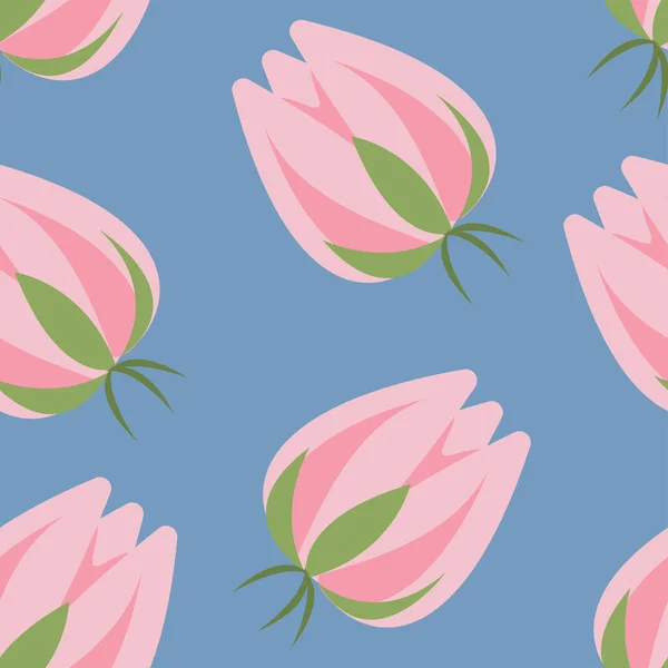 Anneler günü için vektör deseni. Bir buket çiçekli kart, pembe laleler.