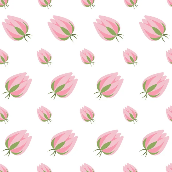 Anneler günü için vektör deseni. Bir buket çiçekli kart, pembe laleler.