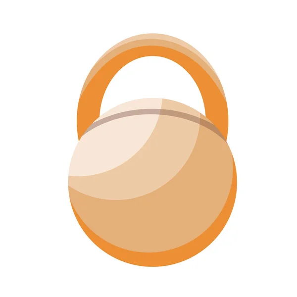 Spor malzemeleri, beyaz arka planda kettlebell, yerçekimi, vücut heykeli