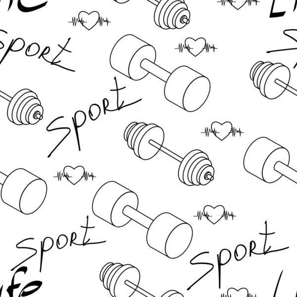 Tekstil, spor giyim, grafiti ve spor, motivasyon, sağlıklı yaşam tarzı, kalp atışı, ritim hakkındaki yazıtlar için vektör deseni