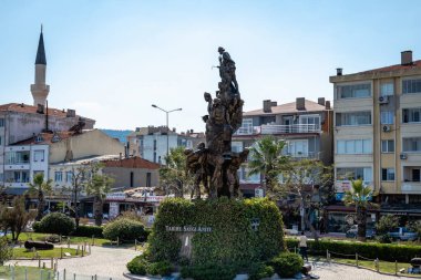 Eceabat, Türkiye - Eylül 2021: Eceabat 'ta Birinci Dünya Savaşı Anıtı - Türkiye' deki Gelibolu Kampanyası için Çanakkale