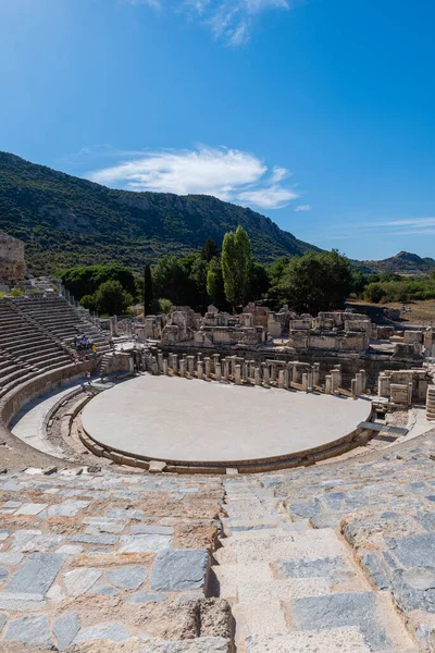 Efesus Starobylé Divadlo Krajiny Pohled Starobylém Městě Efesus Turecko Efesus — Stock fotografie