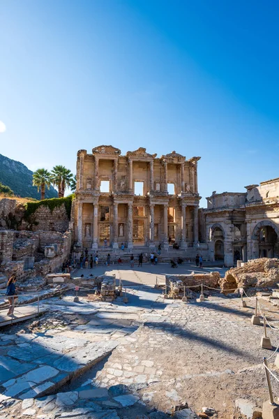 Эфесская Библиотека Цельсия Древнем Городе Эфес Турция Эфес Входит Список — стоковое фото