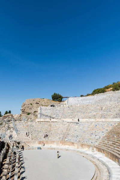 Vue Sur Paysage Théâtre Antique Ephèse Dans Ancienne Ville Ephèse — Photo