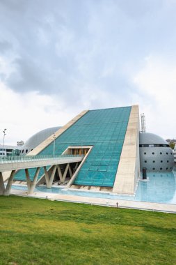 Ankara, Türkiye - Ekim 2021: Cumhurbaşkanlığı Senfoni Orkestrası CSO Konser Salonu. Yeni konser salonu binası 2020 yılında Ankara 'da açıldı.