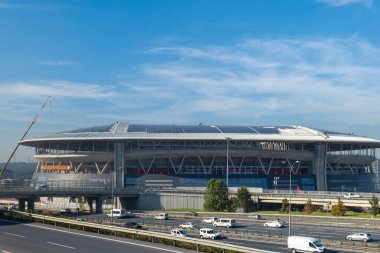 İstanbul, Türkiye - Kasım 2021: Nef Stadyumu, resmi adıyla Trk Telekom Stadyumu, Galatasaray SK 'nın ev sahibi stadyumu.
