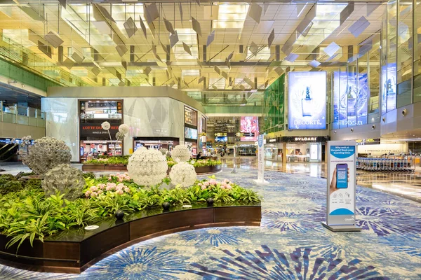 Singapour Janvier 2022 Singapour Changi Airport Duty Free Shop Area — Photo