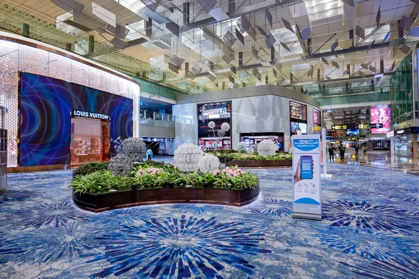 Сингапур Январь 2022 Сингапур Аэропорт Чанги Беспошлинной Торговли Области Архитектуры — стоковое фото