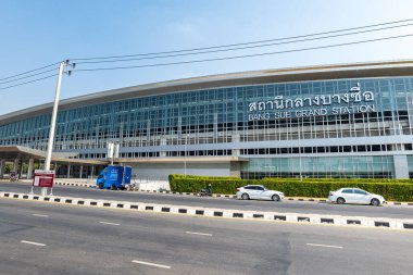 Bangkok, Tayland - Aralık 2021 Bangkok 'ta Bang Sue Grand İstasyonu, 2021 yılında Tayland' ın yeni tren istasyonu olarak açıldı..