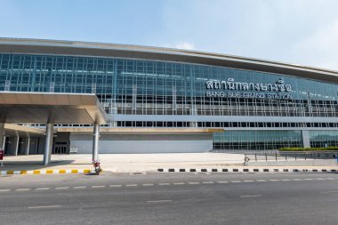 Bangkok, Tayland - Aralık 2021 Bangkok 'ta Bang Sue Grand İstasyonu, 2021 yılında Tayland' ın yeni tren istasyonu olarak açıldı..