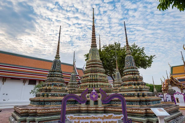 Wat Pho Επίσης Γράφεται Wat Μια Unesco Αναγνώρισε Βουδιστικό Ναό — Φωτογραφία Αρχείου