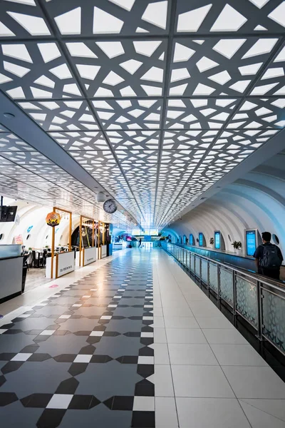 Abu Dhabi Emirados Árabes Unidos Abril 2022 Aeroporto Internacional Abu — Fotografia de Stock