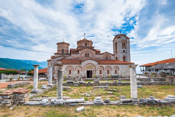 stock image Church of St. Panteleimon by Lake Ohrid, Macedonia. One of the famous churches by the Lake Ohrid in North Macedonia.