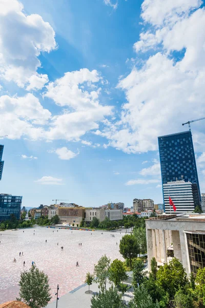 Тирана Албания Июнь 2022 Года Площадь Скандербега Городской Пейзаж Центра — стоковое фото