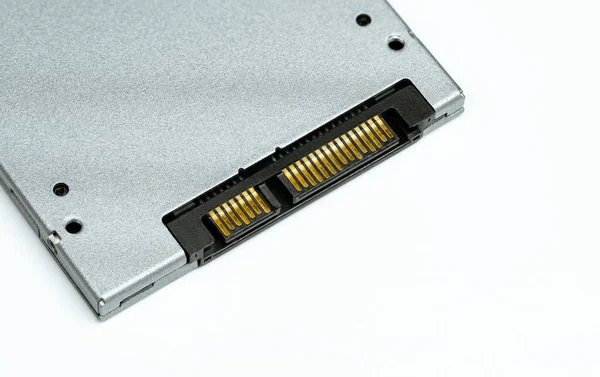Sata Connection Ssd Solid State Drive Drive Closed Shot — Stock Photo, Image