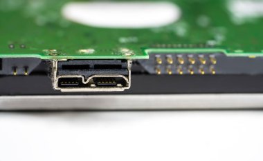 The External Harddisk Drive connection at the back for connecting to a USB cable.