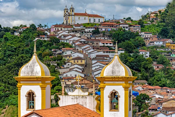 Cidade Histórica Ouro Preto Minas Gerais Brasil Com Suas Encostas — Fotografia de Stock