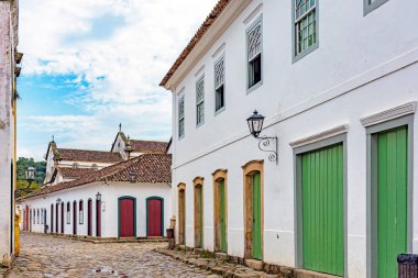 Old streets of the famous city of Paraty on the coast of the state of Rio de Janeiro and founded in 1667 with its colonial-style houses and cobblestones