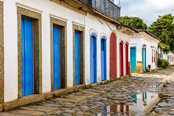 Old Streets Famous City Paraty Coast State Rio Janeiro Founded — Foto Stock