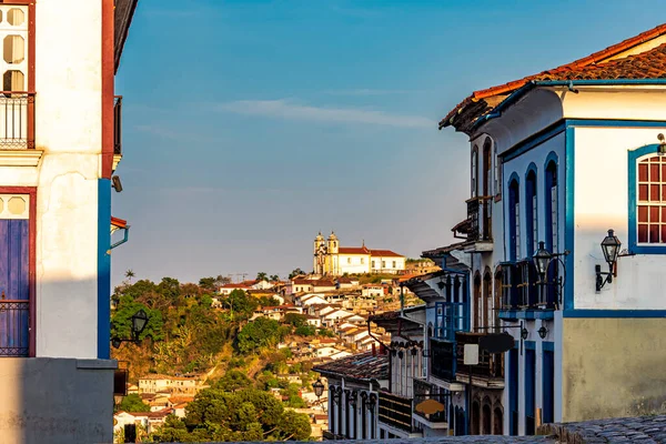 Rues Maisons Dans Ville Historique Ouro Preto Minas Gerais Avec — Photo