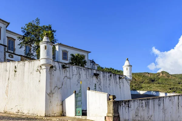 Antiga Fortificação Histórica Estilo Colonial Entrada Cidade Ouro Preto Minas — Fotografia de Stock