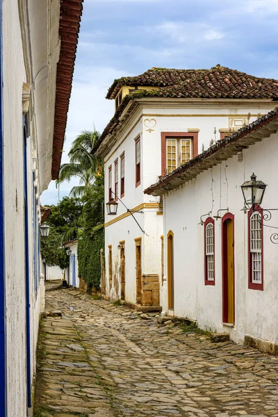Streets Houses Cobblestones Historic City Paraty Coast Rio Janeiro — Stockfoto