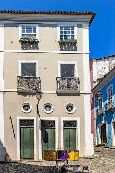 Streets Houses Slopes Historic District Pelourinho City Salvador Bahia State — Stockfoto
