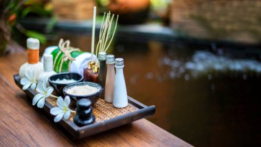 Thai Spa Treatments Healthy Concept. copy space for banner