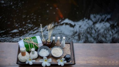 Thai Spa Treatments Healthy Concept. copy space for banner