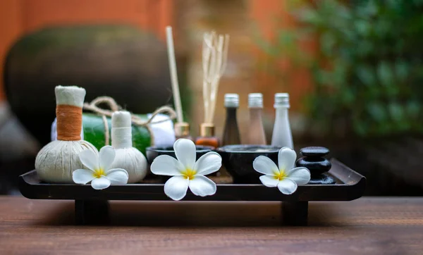 Thai Spa Treatments Healthy Concept Copy Space Banner — Stockfoto